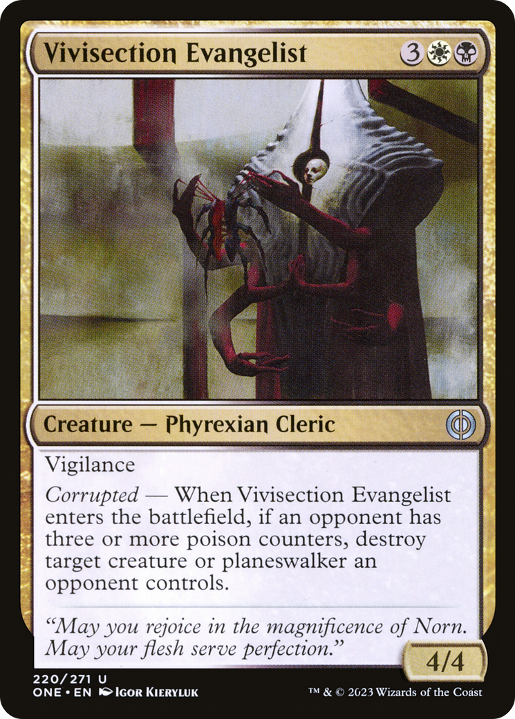 Vivisection Evangelist [Phyrexia: All Will Be One] | Galaxy Games LLC