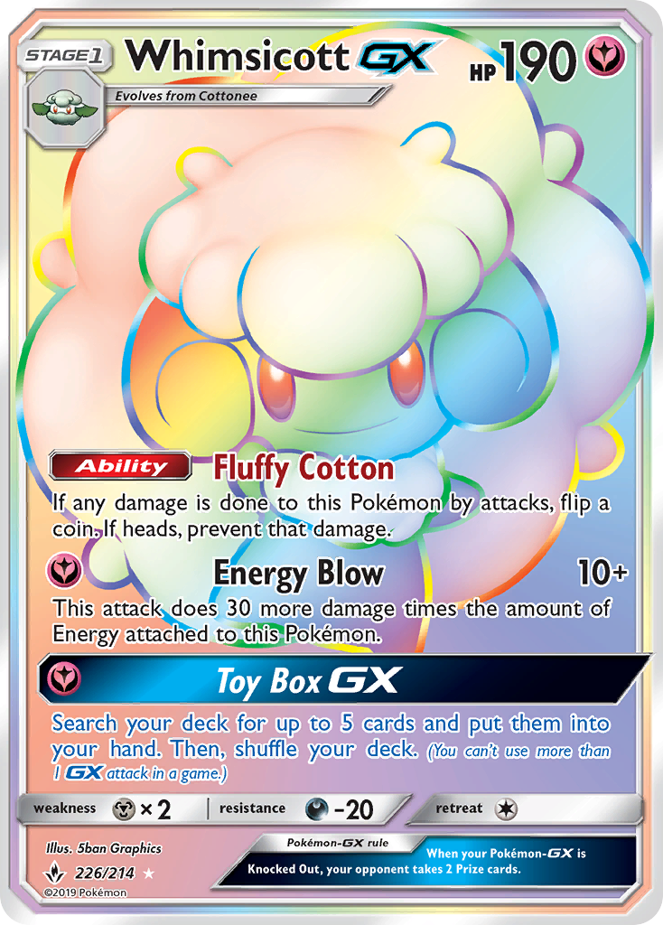 Whimsicott GX (226/214) [Sun & Moon: Unbroken Bonds] | Galaxy Games LLC