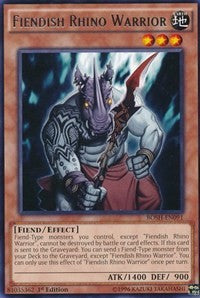 Fiendish Rhino Warrior [BOSH-EN091] Rare | Galaxy Games LLC