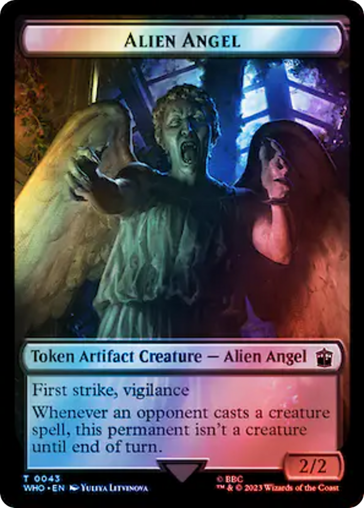 Alien Angel // Alien Insect Double-Sided Token (Surge Foil) [Doctor Who Tokens] | Galaxy Games LLC