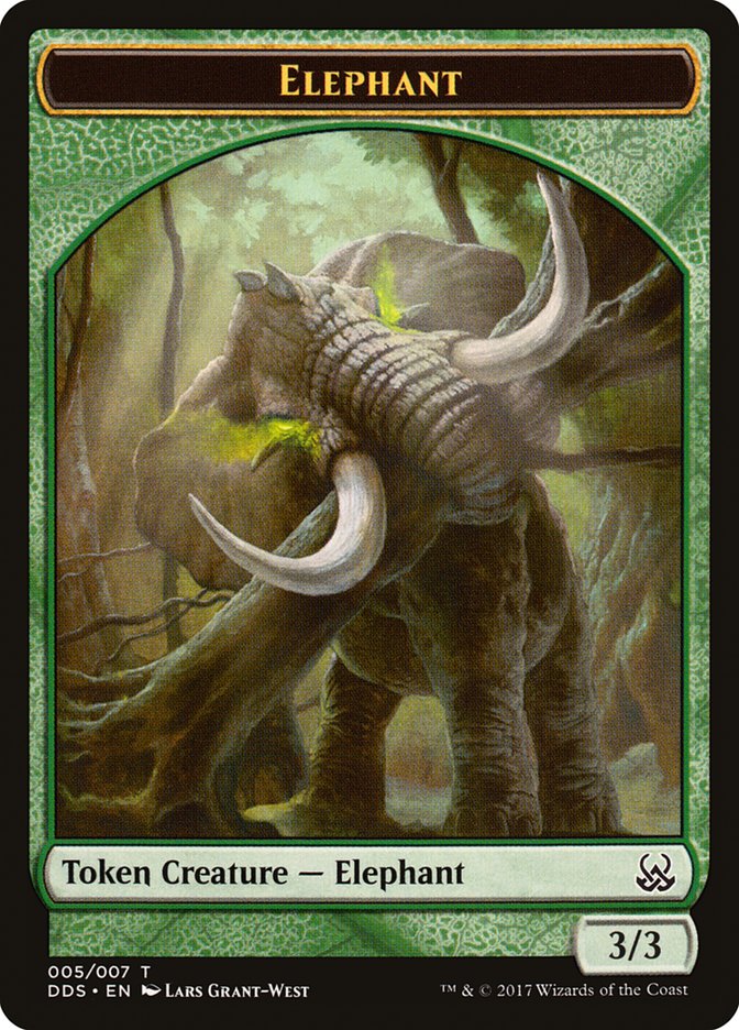 Elephant Token [Duel Decks: Mind vs. Might Tokens] | Galaxy Games LLC