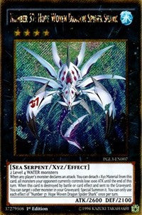 Number 37: Hope Woven Dragon Spider Shark [PGL3-EN007] Gold Secret Rare | Galaxy Games LLC