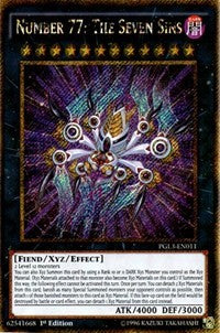 Number 77: The Seven Sins [PGL3-EN011] Gold Secret Rare | Galaxy Games LLC