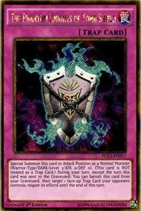 The Phantom Knights of Tomb Shield [PGL3-EN017] Gold Secret Rare | Galaxy Games LLC