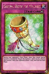 Grand Horn of Heaven [PGL3-EN040] Gold Secret Rare | Galaxy Games LLC