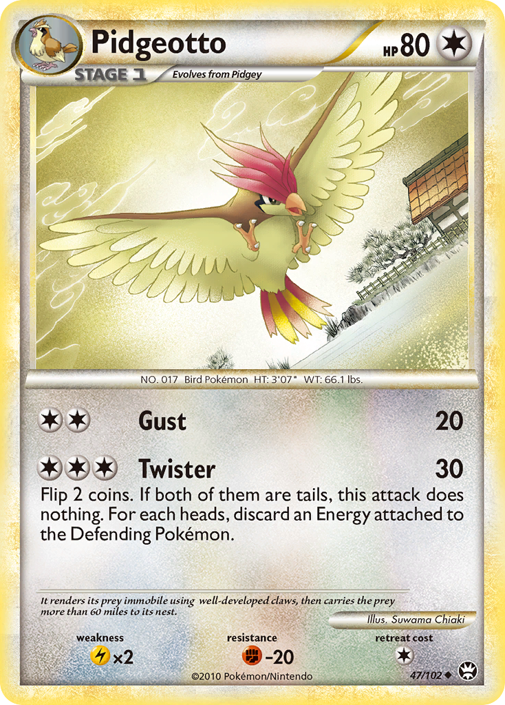 Pidgeotto (47/102) [HeartGold & SoulSilver: Triumphant] | Galaxy Games LLC