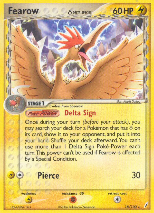 Fearow (18/100) (Delta Species) [EX: Crystal Guardians] | Galaxy Games LLC