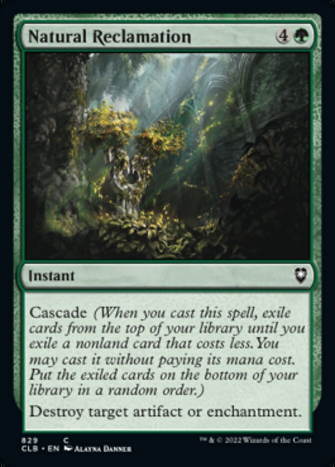 Natural Reclamation [Commander Legends: Battle for Baldur's Gate] | Galaxy Games LLC