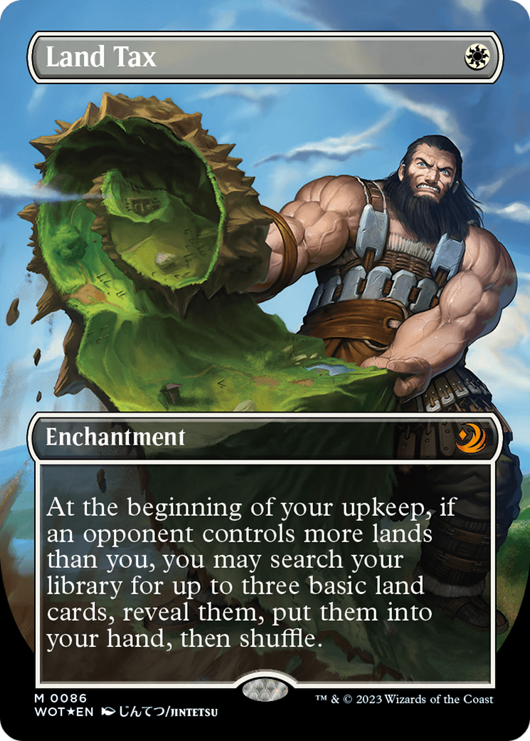 Land Tax (Anime Borderless) (Confetti Foil) [Wilds of Eldraine: Enchanting Tales] | Galaxy Games LLC