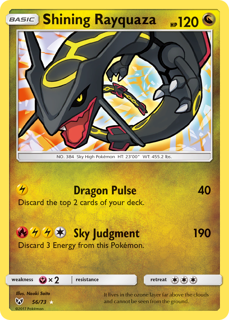 Shining Rayquaza (56/73) [Sun & Moon: Shining Legends] | Galaxy Games LLC