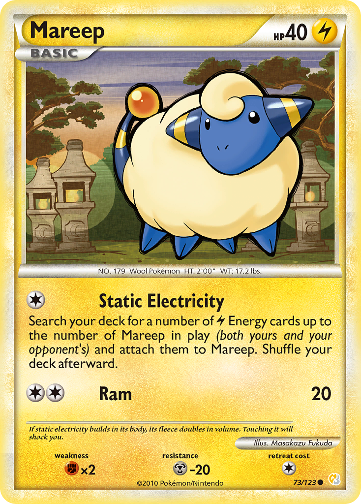 Mareep (73/123) [HeartGold & SoulSilver: Base Set] | Galaxy Games LLC