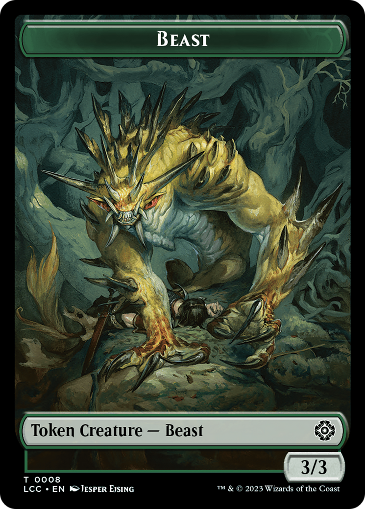 Beast // Merfolk (0003) Double-Sided Token [The Lost Caverns of Ixalan Commander Tokens] | Galaxy Games LLC