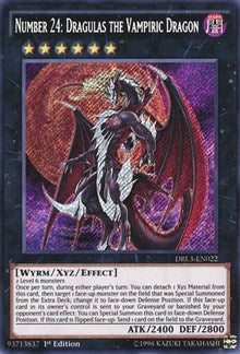 Number 24: Dragulas the Vampiric Dragon [DRL3-EN022] Secret Rare | Galaxy Games LLC