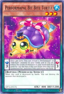 Performapal Bit Bite Turtle [MP16-EN176] Common | Galaxy Games LLC