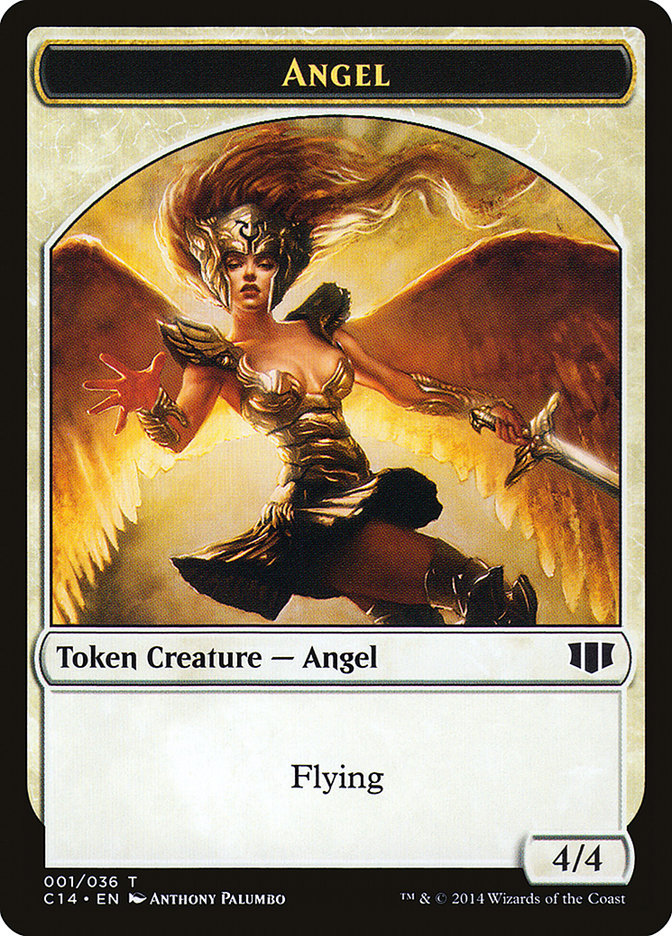 Angel // Cat Double-sided Token [Commander 2014 Tokens] | Galaxy Games LLC