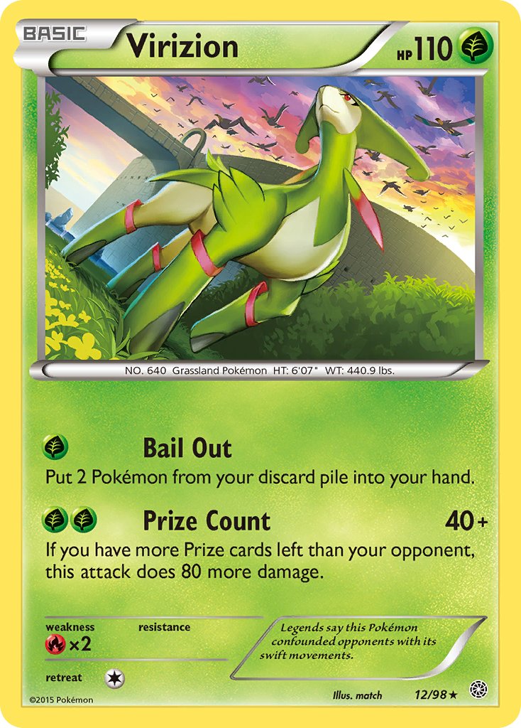 Virizion (12/98) (Theme Deck Exclusive) [XY: Ancient Origins] | Galaxy Games LLC