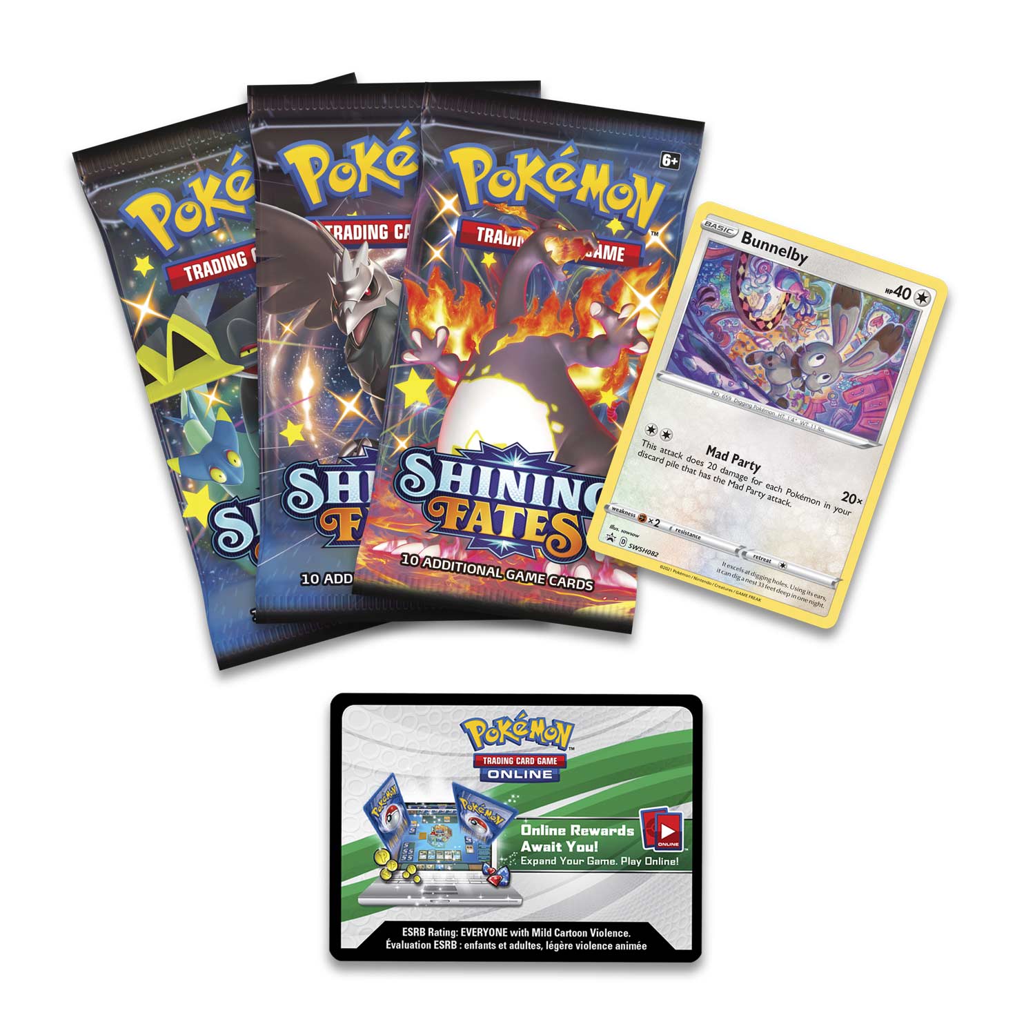 Shining Fates - Mad Party Pin Collection (Bunnelby) | Galaxy Games LLC