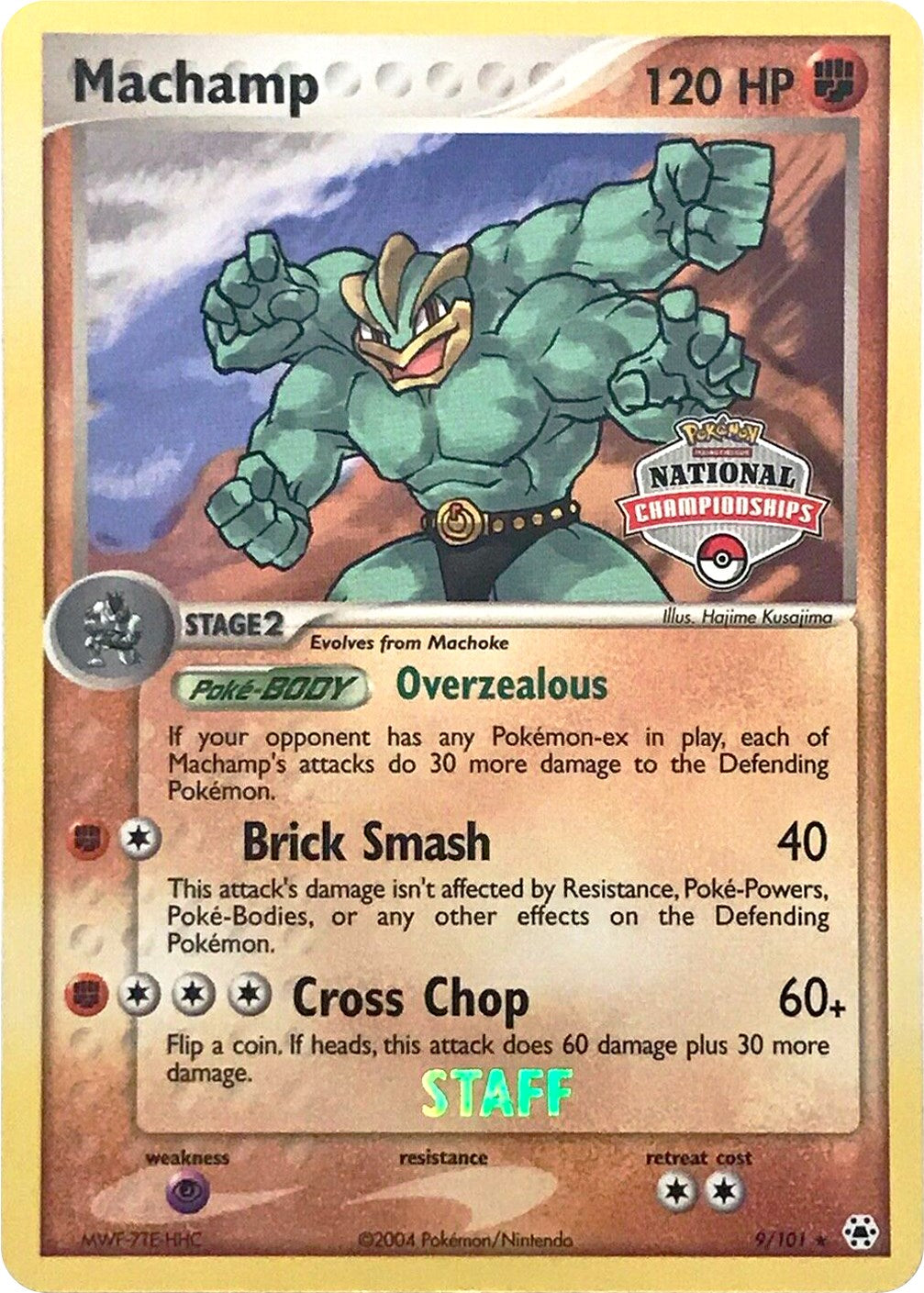 Machamp (9/101) (National Championships Promo) (Staff) [EX: Hidden Legends] | Galaxy Games LLC