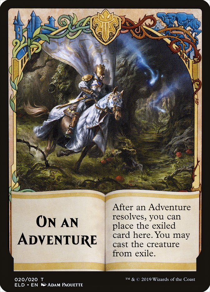 On an Adventure Token [Throne of Eldraine Tokens] | Galaxy Games LLC
