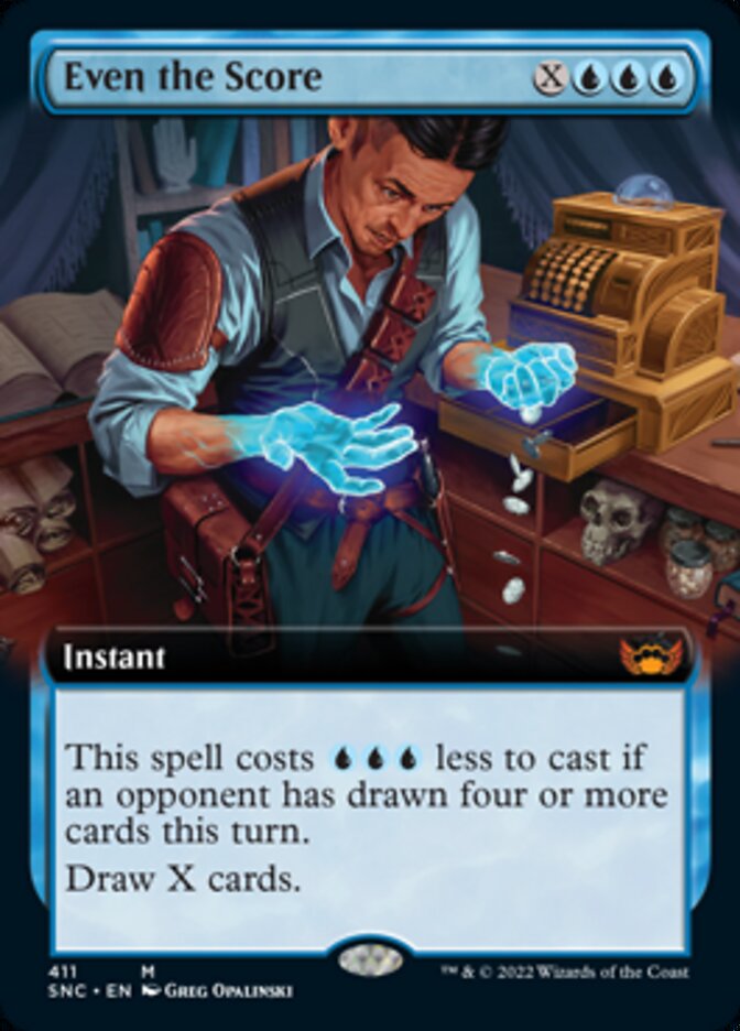 Even the Score (Extended Art) [Streets of New Capenna] | Galaxy Games LLC