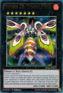 Number 28: Titanic Moth [DUSA-EN013] Ultra Rare | Galaxy Games LLC