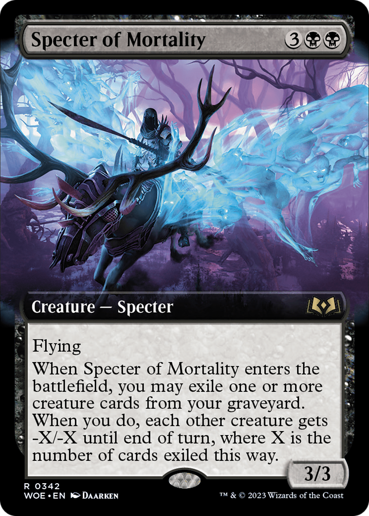 Specter of Mortality (Extended Art) [Wilds of Eldraine] | Galaxy Games LLC
