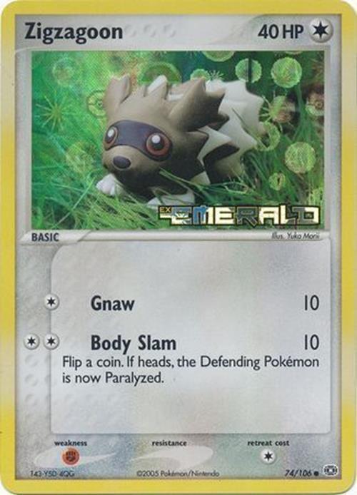 Zigzagoon (74/106) (Stamped) [EX: Emerald] | Galaxy Games LLC