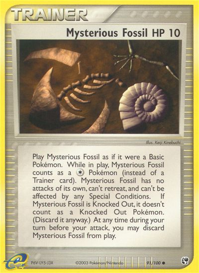 Mysterious Fossil (91/100) [EX: Sandstorm] | Galaxy Games LLC