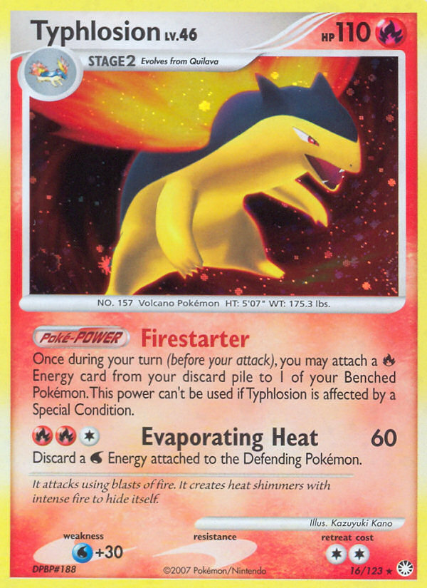 Typhlosion (16/123) [Diamond & Pearl: Mysterious Treasures] | Galaxy Games LLC