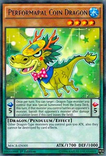 Performapal Coin Dragon [MACR-EN005] Rare | Galaxy Games LLC