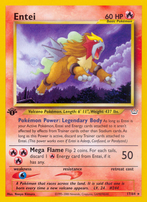 Entei (17/64) [Neo Revelation 1st Edition] | Galaxy Games LLC