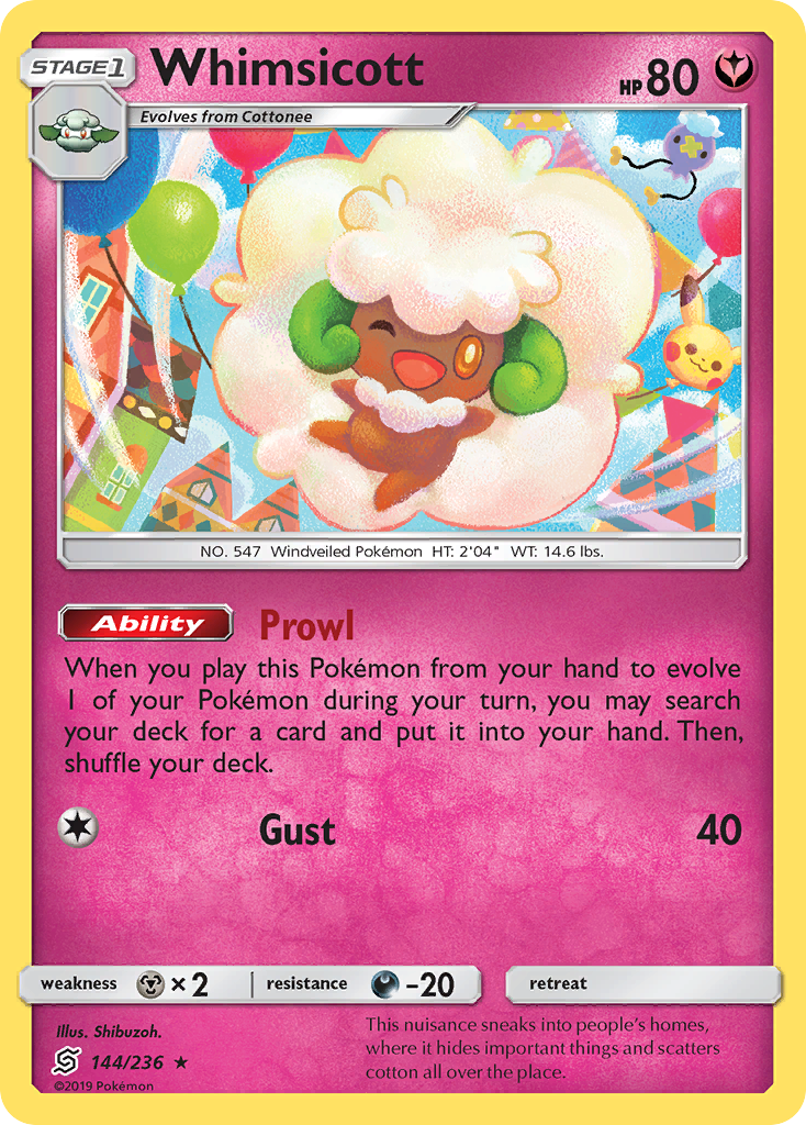 Whimsicott (144/236) [Sun & Moon: Unified Minds] | Galaxy Games LLC