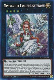 Minerva, the Exalted Lightsworn [BLLR-EN044] Secret Rare | Galaxy Games LLC