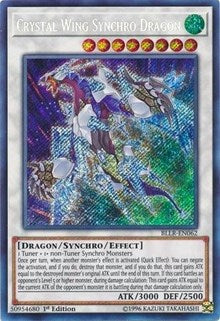 Crystal Wing Synchro Dragon [BLLR-EN062] Secret Rare | Galaxy Games LLC