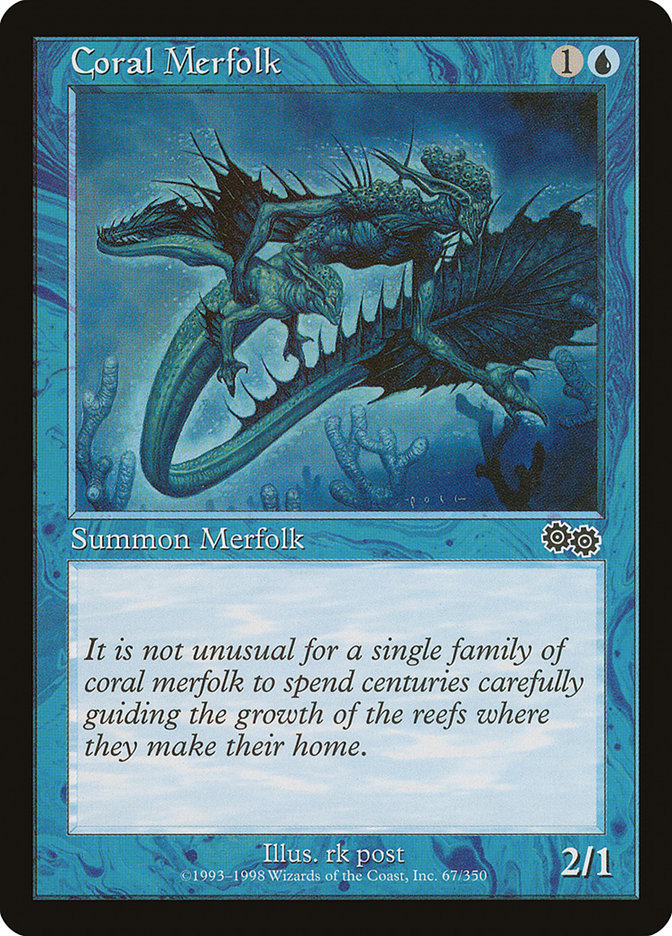 Coral Merfolk [Urza's Saga] | Galaxy Games LLC