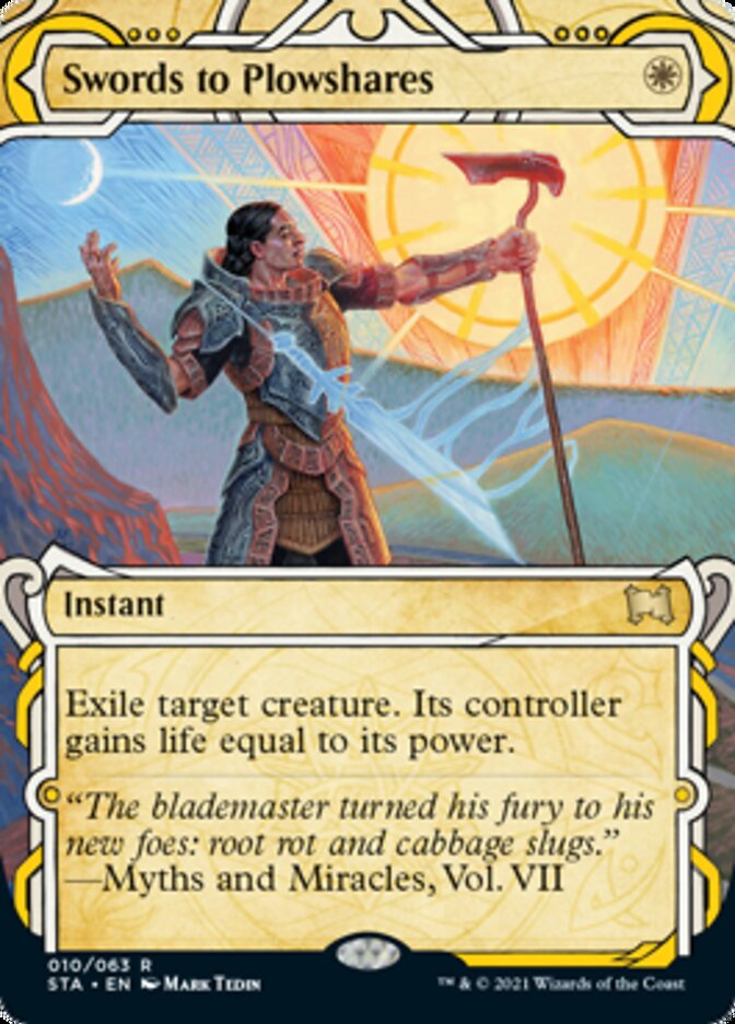 Swords to Plowshares (Foil Etched) [Strixhaven: School of Mages Mystical Archive] | Galaxy Games LLC