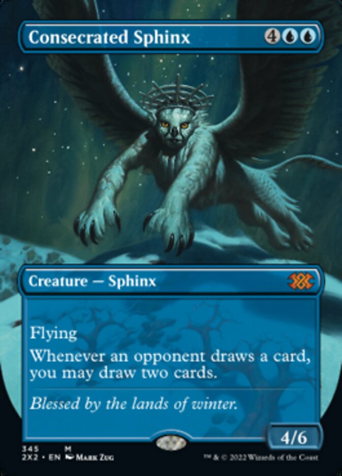 Consecrated Sphinx (Borderless Alternate Art) [Double Masters 2022] | Galaxy Games LLC