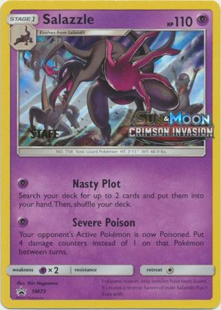 Salazzle (SM73) (Staff Prerelease Promo) [Sun & Moon: Black Star Promos] | Galaxy Games LLC