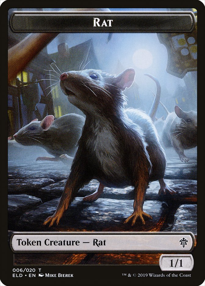 Rat Token [Throne of Eldraine Tokens] | Galaxy Games LLC