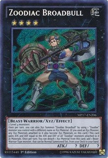 Zoodiac Broadbull [MP17-EN206] Secret Rare | Galaxy Games LLC