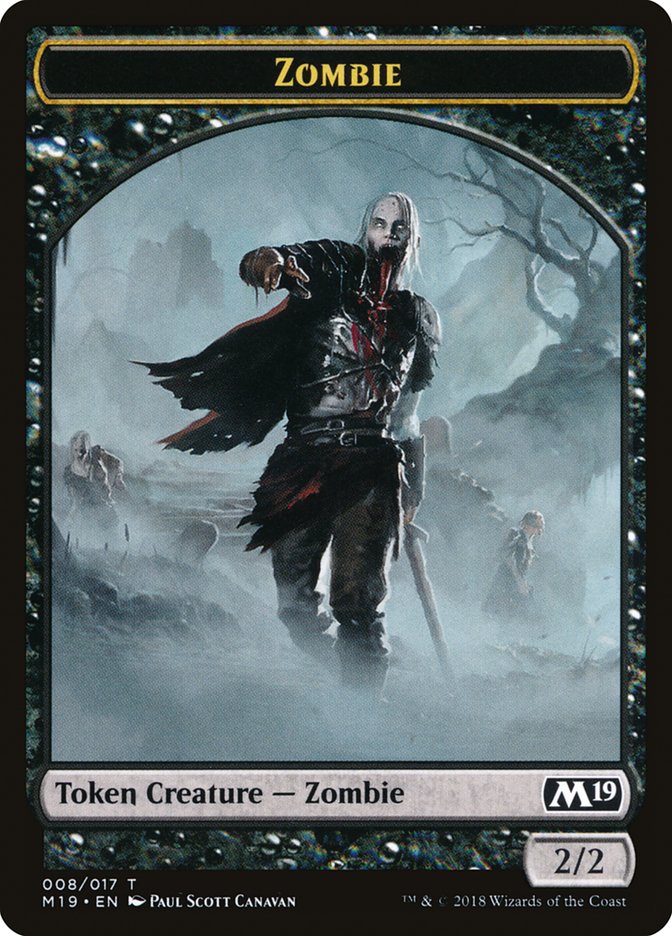 Zombie Token [Core Set 2019 Tokens] | Galaxy Games LLC