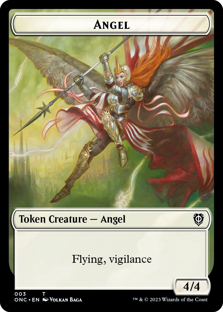 Soldier (008) // Angel Double-Sided Token [Phyrexia: All Will Be One Commander Tokens] | Galaxy Games LLC