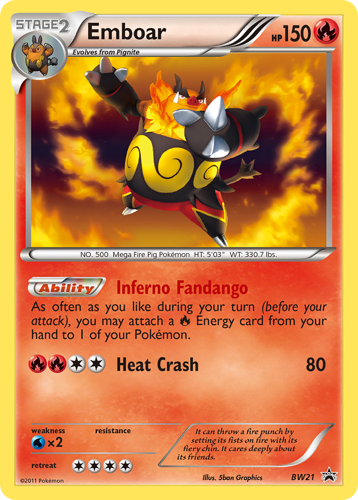 Emboar (BW21) [Black & White: Black Star Promos] | Galaxy Games LLC