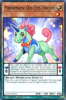 Performapal Odd-Eyes Unicorn [LEDD-ENC07] Common | Galaxy Games LLC