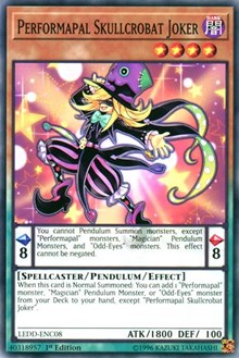 Performapal Skullcrobat Joker [LEDD-ENC08] Common | Galaxy Games LLC