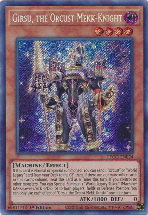 Girsu, the Orcust Mekk-Knight [ETCO-EN024] Secret Rare | Galaxy Games LLC