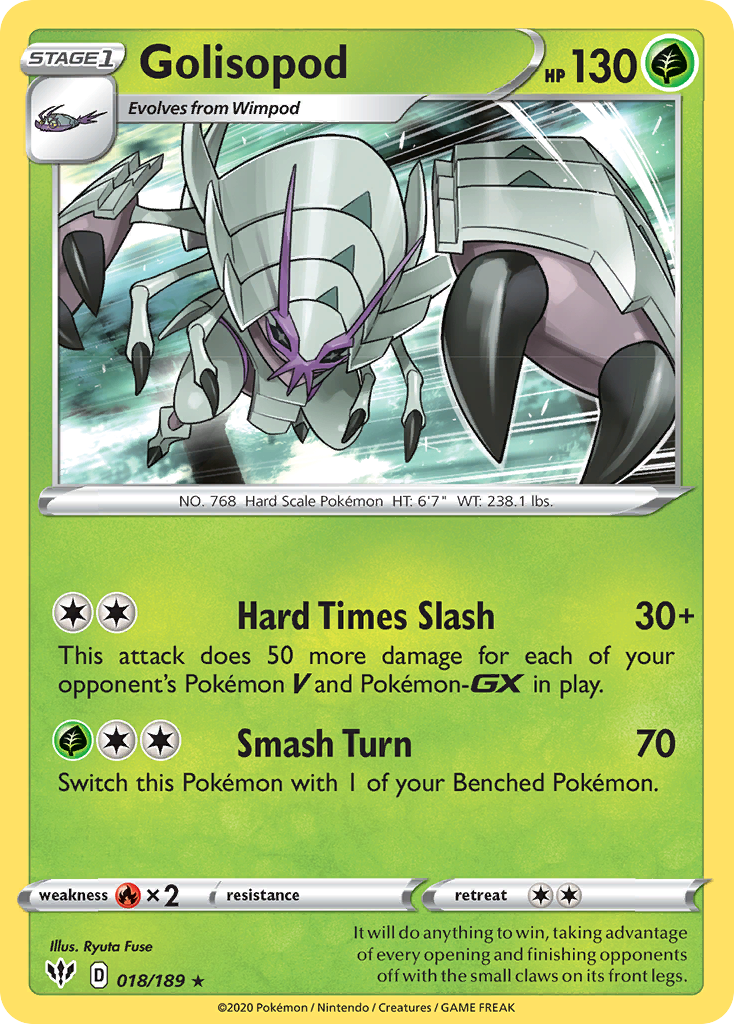 Golisopod (018/189) [Sword & Shield: Darkness Ablaze] | Galaxy Games LLC