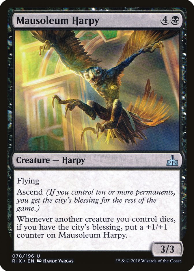 Mausoleum Harpy [Rivals of Ixalan] | Galaxy Games LLC