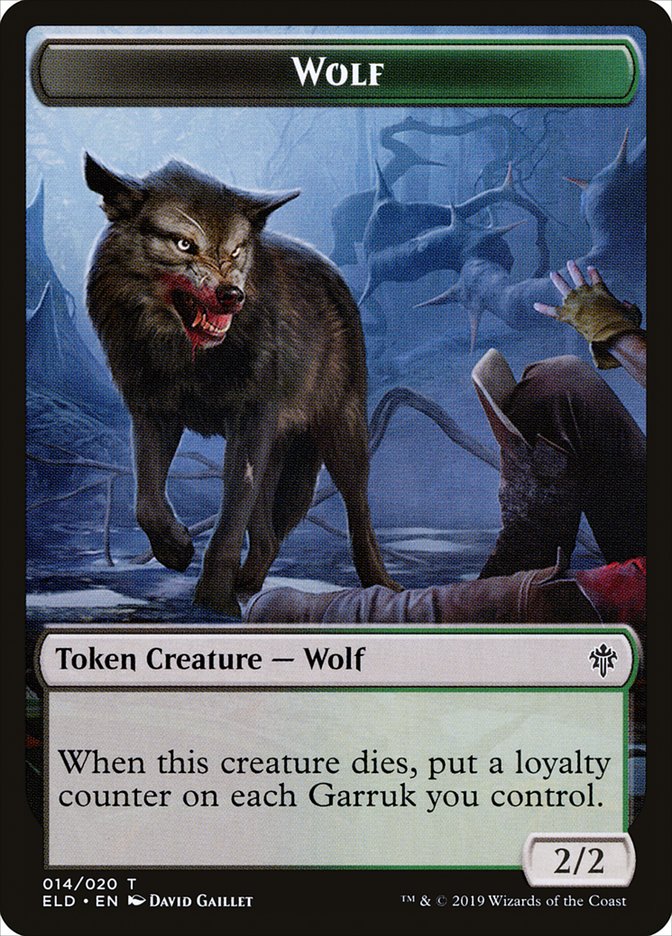 Wolf Token [Throne of Eldraine Tokens] | Galaxy Games LLC