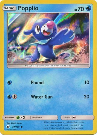 Popplio (39/149) (Water Web Holo) [Sun & Moon: Base Set] | Galaxy Games LLC